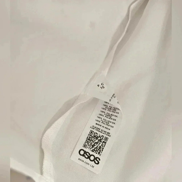 Asos frilled off shoulder puffy sleeve white & Blue Stars Beachy Boho blo… - Picture 8 of 9